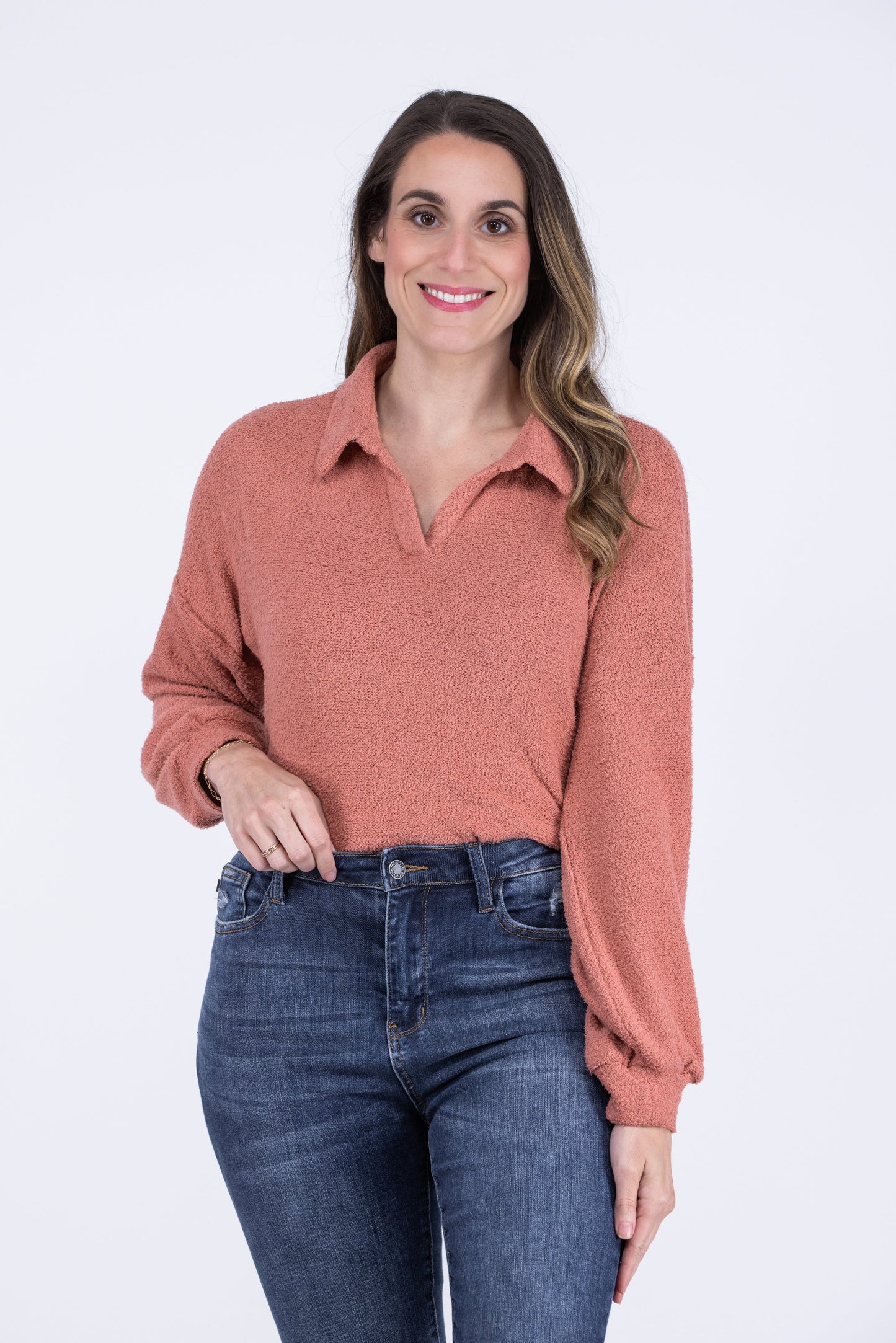 Cozy Comfort Women's Knit Long Sleeve Lounge Top
